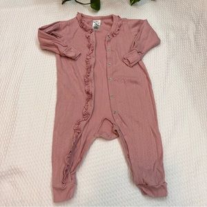 Pink onesie organic cotton 12M